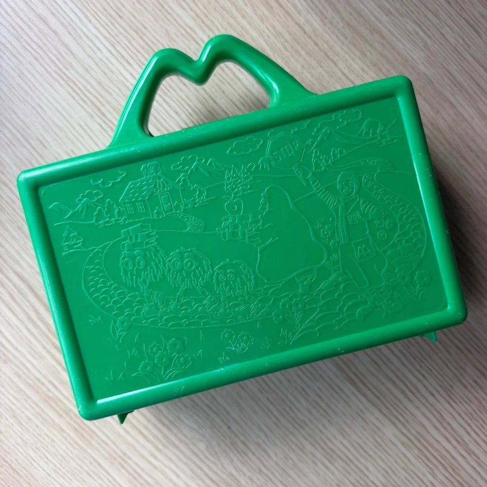 Vintage 1988 McDonald's Happy Meal Green Plastic Lunch Box Pencil Case